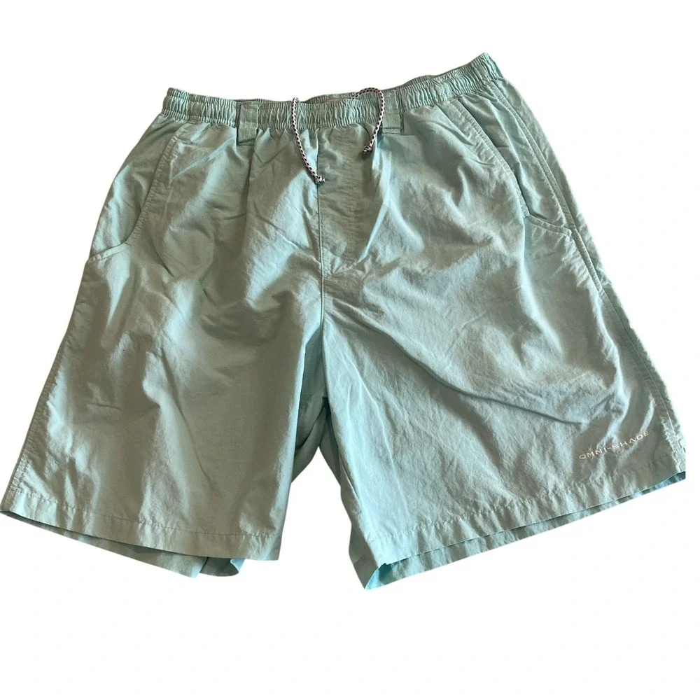 Columbia PFG Backcast III Water Shorts Mens Medium MInt Green FM4009 Omni-Shade